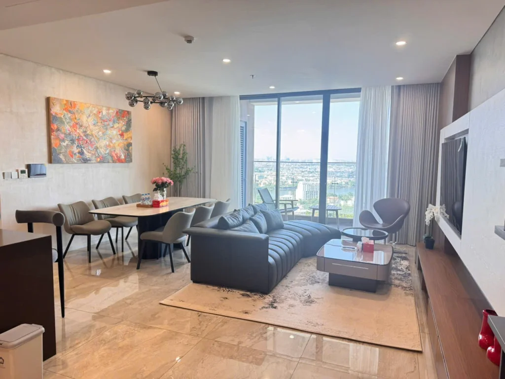 Stunning High-Floor 3-Bedroom River View Apartment in Thao Dien Green - 4