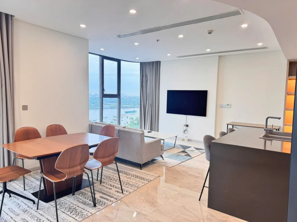 Luxurious 3-Bedroom Riverside Apartment with Panoramic Saigon River Views in Thao Dien Green